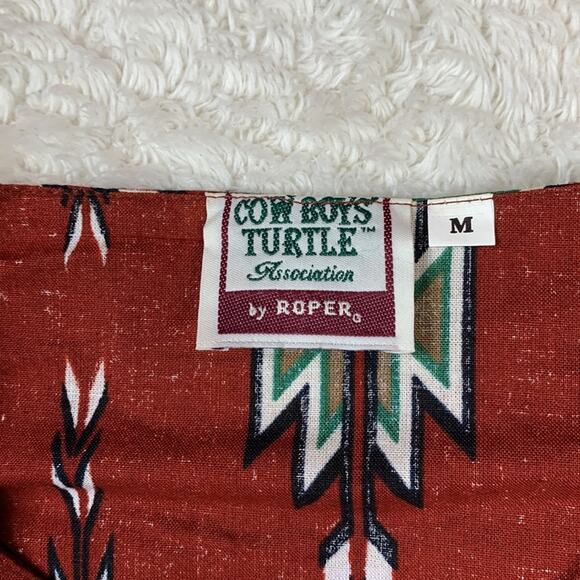 Vintage 90s Cowboys Turtle Association cropped southwest button down shirt - Picture 6 of 10